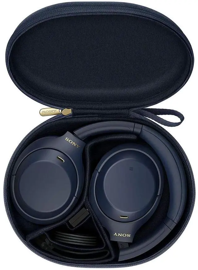 Alt view image 16 of 20 - Sony WH-1000XM4 Wireless Industry Leading Noise Canceling Overhead Headphones with Mic for Phone-Call and Alexa Voice Control, Blue