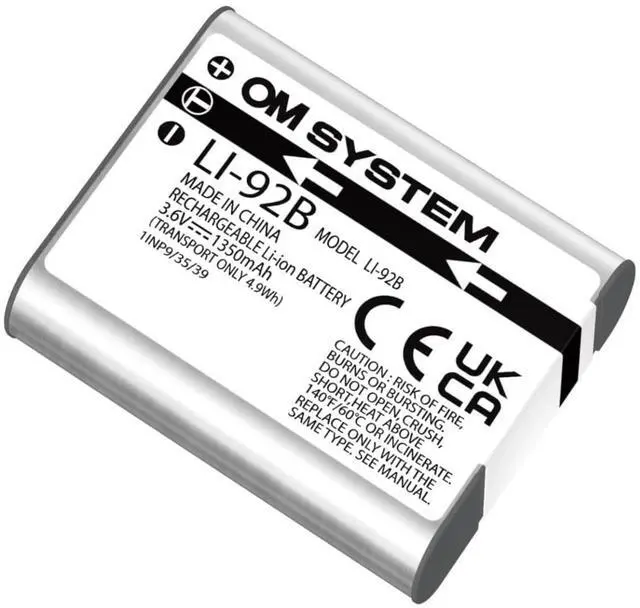 Alt view image 4 of 5 - OM SYSTEM LI-92B Rechargeable Lithium-Ion Battery for Cameras - 3.6 Volts
