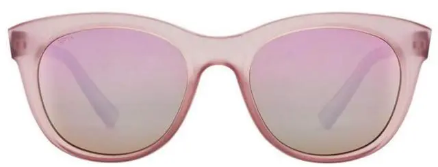 Alt view image 2 of 7 - SPY Optic Boundless Medium-Large Sunglasses for Women (Matte Translucent Rose Frame and Bronze with Rose Quartz Spectra Mirror Lens)