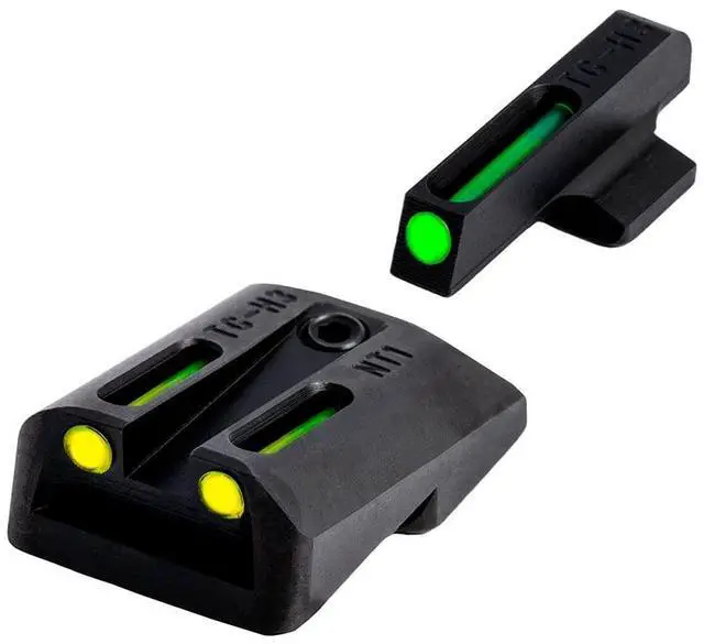 Alt view image 2 of 5 - TruGlo TFO 1911 270 and 450 Set Handgun Sight with Tritium and Fiber-Optic Technology (Green Front and Yellow Rear)