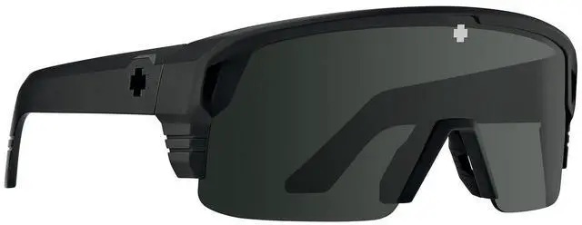 Alt view image 5 of 7 - SPY Optic Monolith 5050 Extra-Large Size Sunglasses for Men (Black Matte and Happy Gray Green Polar with Black Spectra Mirror)