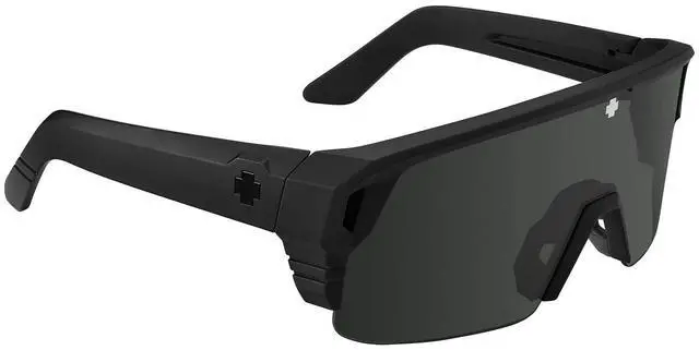 Alt view image 7 of 7 - SPY Optic Monolith 5050 Extra-Large Size Sunglasses for Men (Black Matte and Happy Gray Green Polar with Black Spectra Mirror)