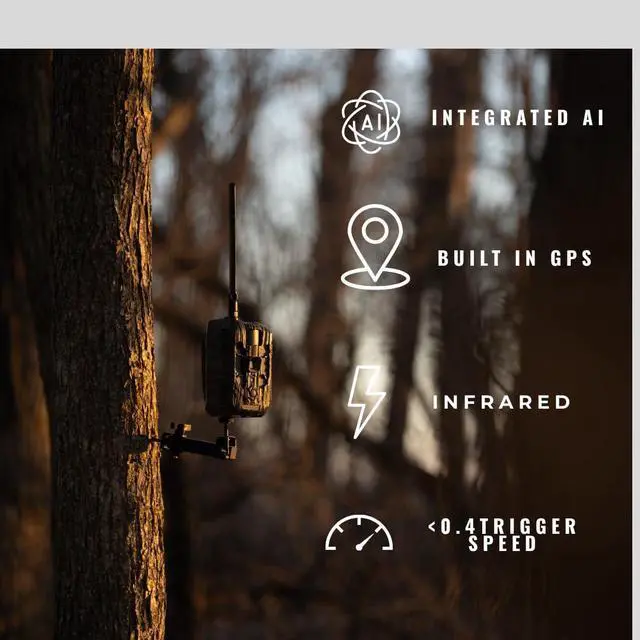 Alt view image 7 of 7 - Stealth Cam Deceptor Max 2.0 Dual Core Cellular Camera with 40MP Photo Resolution, 1440P Video Recording, and Built-In GPS (Brown, 2-Pack)