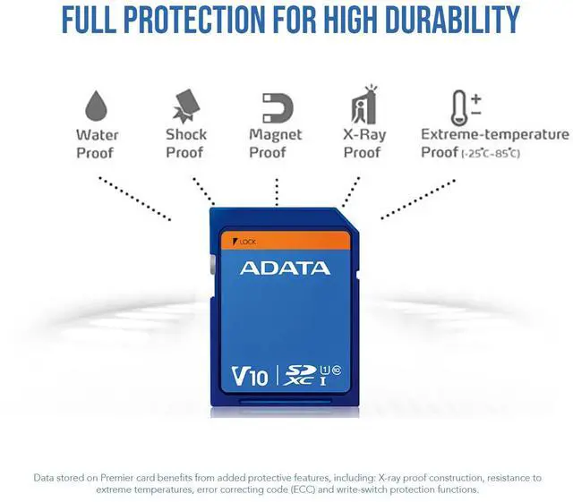 Alt view image 5 of 7 - ADATA Premier 32GB SDHC UHS-I U1 Waterproof Shockproof Anti-Static Memory Card for Digital Cameras (10-Pack) Bundle with Focus All-In-One High Speed Card Reader (11 Items)