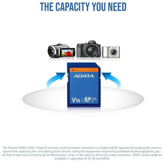 Alt view image 6 of 7 - ADATA Premier 32GB SDHC UHS-I U1 Waterproof Shockproof Anti-Static Memory Card for Digital Cameras (10-Pack) Bundle with Focus All-In-One High Speed Card Reader (11 Items)