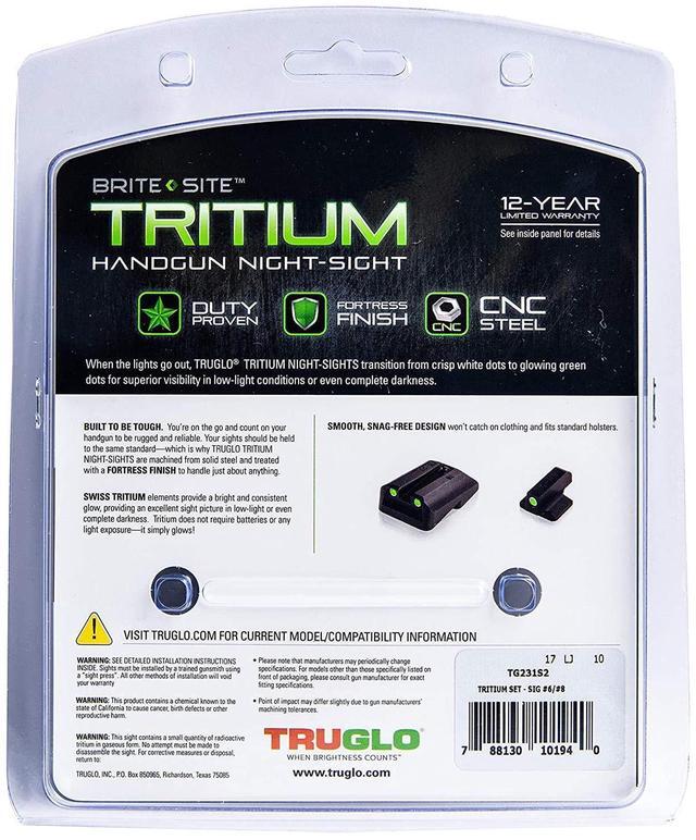 Alt view image 7 of 7 - TruGlo Tritium Fiber Optic Sight (Sig Sauer)