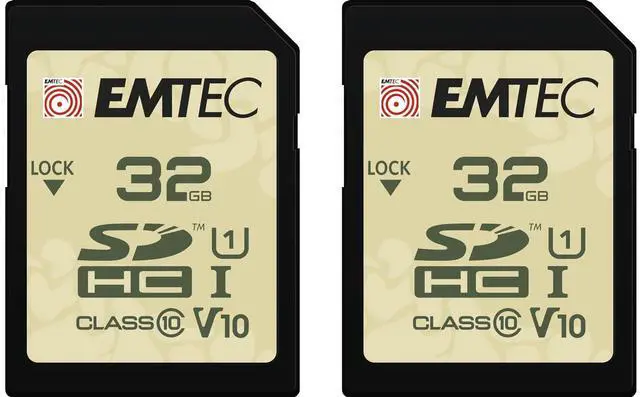 Alt view image 2 of 5 - Emtec SD 32GB UHS-I U3 V30 Rugged Outdoor Series Card Designed for Use with Trail and Hunting Cameras (2-Pack)