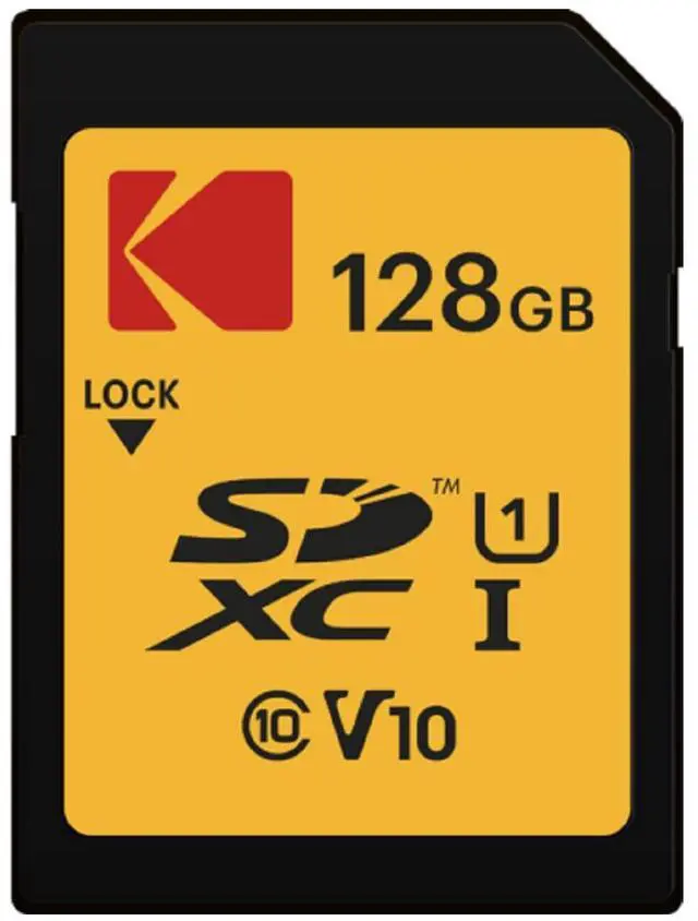 Alt view image 3 of 4 - Kodak 128GB SD Class 10 UHS-I U1 V10 Full HD Memory Card with Up to 25MB/s Speed (2-pack) Bundle