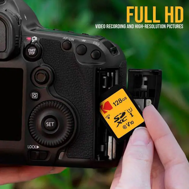 Alt view image 4 of 6 - Kodak 128GB SDXC Premium Performance Class 10 UHS-I U1 V10 Full HD Memory Card (10-Pack) Bundle with 4-In-1 USB 2.0 Card Reader (Black) (11 Items)