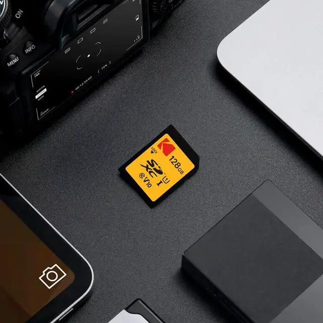 Alt view image 5 of 6 - Kodak 128GB SDXC Premium Performance Class 10 UHS-I U1 V10 Full HD Memory Card (10-Pack) Bundle with 4-In-1 USB 2.0 Card Reader (Black) (11 Items)