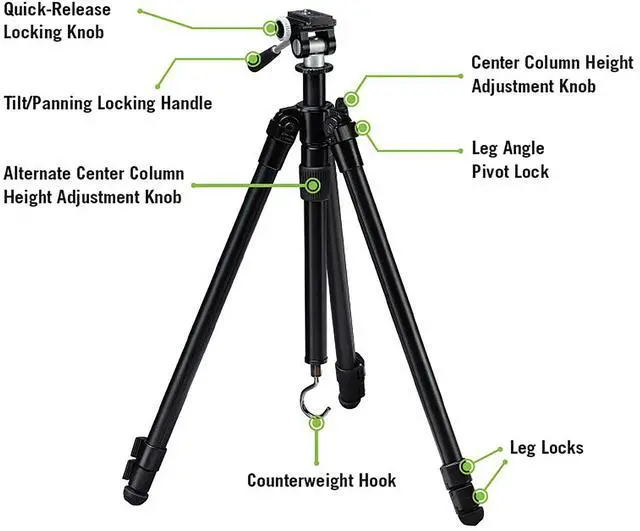 Alt view image 8 of 8 - vortex optics high country ii tripod kit
