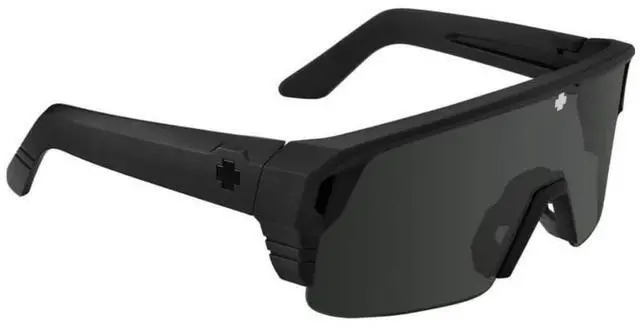 Alt view image 2 of 7 - SPY Optic Monolith 5050 Extra-Large Size Sunglasses for Men (Black Matte and Happy Gray Green Polar with Black Spectra Mirror)