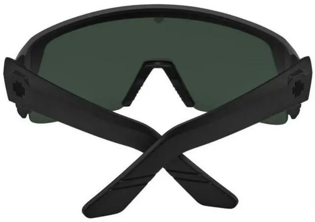 Alt view image 4 of 7 - SPY Optic Monolith 5050 Extra-Large Size Sunglasses for Men (Black Matte and Happy Gray Green Polar with Black Spectra Mirror)