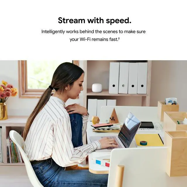 Alt view image 14 of 18 - Google Nest Wifi Point with Google Assistant 1-Pack Snow - 1600 square feet coverage - 768 MB RAM & 512 MB Flash - Capacitive touch controls - Bluetooth? 5.0 - Compatible with previous generation