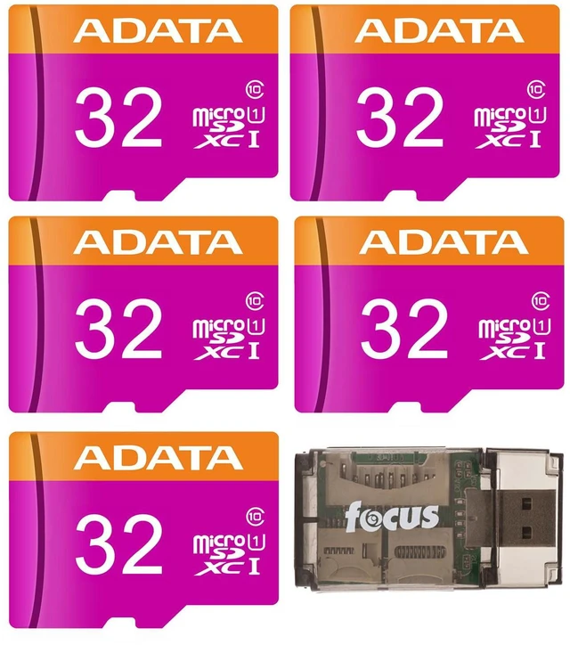 ADATA Premier 32GB UHS I Class10 MicroSDHC Memory Card with Adapter (5 ...