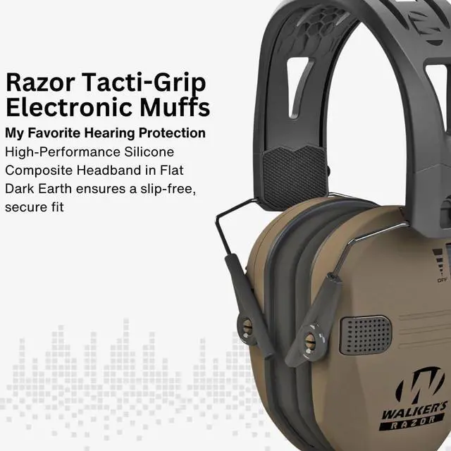 Alt view image 5 of 7 - Walker's Recon Low-Profile Digital Electronic Muff with SAC Technology and NRR 26 (Flat Dark Earth) Bundle with Walker's Hearing Protection Case (2 Items)