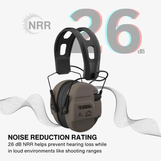Alt view image 4 of 7 - Walker's Recon Low-Profile Digital Electronic Muff with SAC Technology and NRR 26 (Flat Dark Earth) Bundle with Walker's Hearing Protection Case (2 Items)