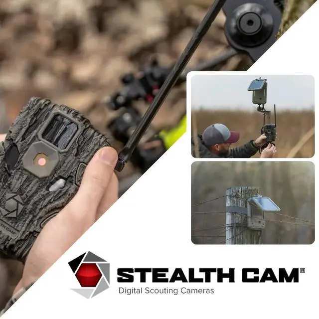 Alt view image 2 of 6 - Stealth Cam Adjustable Multi-Pivot Mounting Post (6-Pack) Bundle with Solar Power Panel (6-Pack), SD Card Reader-Viewer (6-Pack), 32GB Memory Card (12-Pack), and 4-In-1 USB Card Reader (31 Items)