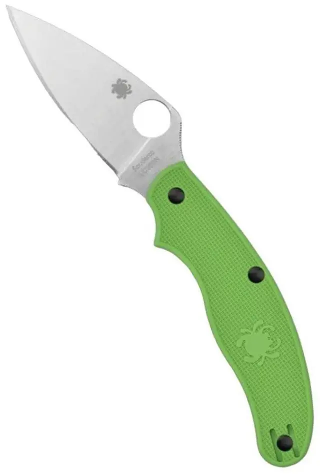 Alt view image 2 of 7 - Spyderco 6.91-Inch UK Penknife Salt Pocket Knife with PlainEdge LC200N Steel Blade and FRN Handle (Green)