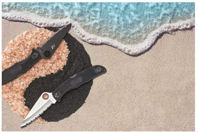 Alt view image 6 of 7 - Spyderco Pacific Salt 2, 8.72-Inch Lightweight Folding Knife with Fiberglass Reinforced Black Nylon Handle, Rust-Resistant H-1 Steel Blade and Back Lock