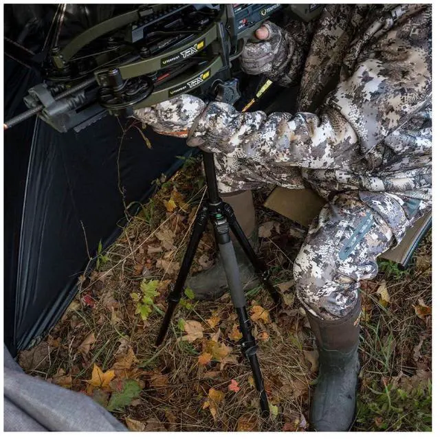 Alt view image 7 of 7 - TenPoint Axis Tripod with Extendable Lightweight Body and Built-In Compass (Black)