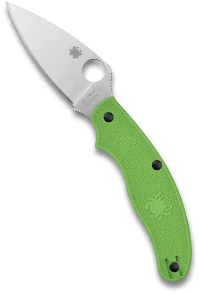 Alt view image 7 of 7 - Spyderco 6.91-Inch UK Penknife Salt Pocket Knife with PlainEdge LC200N Steel Blade and FRN Handle (Green)