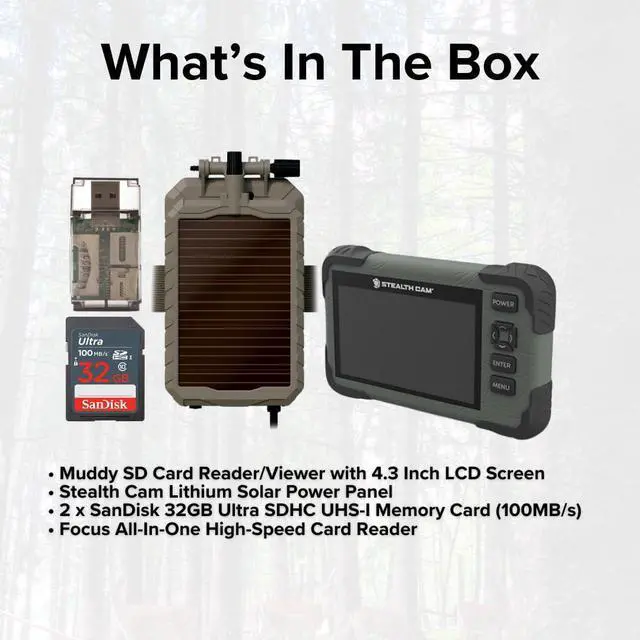 Alt view image 6 of 6 - Stealth Cam Adjustable Multi-Pivot Mounting Post for Trail Camera Bundle with SD Card Reader-Viewer, 32GB Ultra SDHC UHS-I Memory Card (2-Pack), and 4-In-1 USB Card Reader (5 Items)