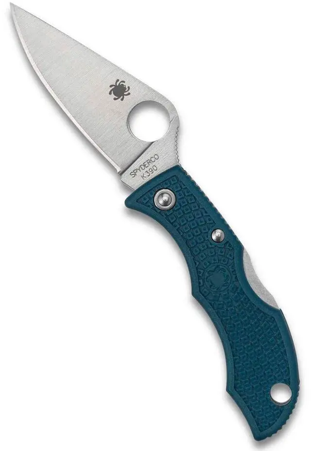 Alt view image 6 of 7 - Spyderco Ladybug 3 Lightweight PlainEdge Folding Knife with 1.97-Inch K390 Stainless Steel Blade and FRN Handle (Blue)