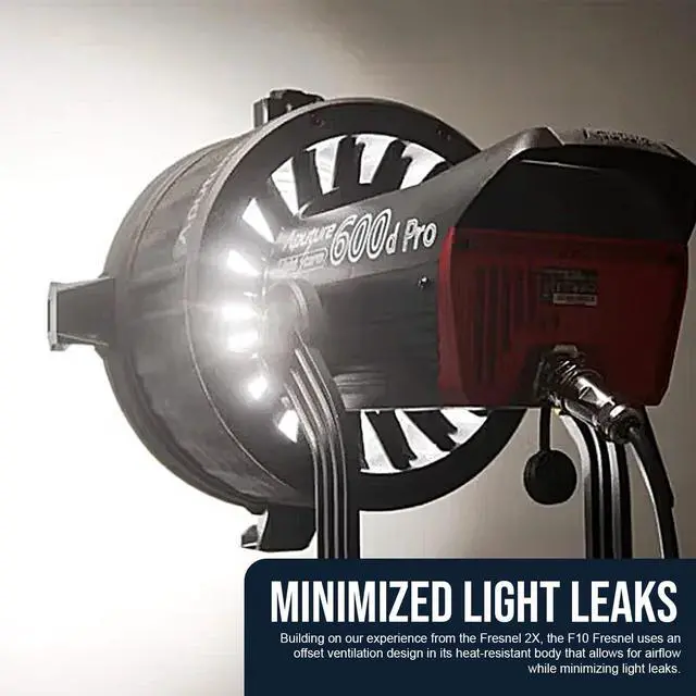 Alt view image 5 of 7 - Aputure F10 Fresnel Bundle with Aputure F10 Barndoors for LS 600d Fresnel Attachment (2 Items)