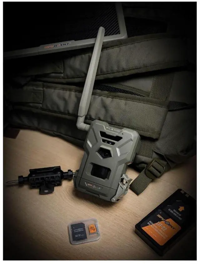 Alt view image 7 of 7 - Spypoint Flex M Twin Pack 28 Megapixel Cellular Trail Cameras with Dual-Sim, MicroSD Card Format Button and 0.4-Second Trigger Speed