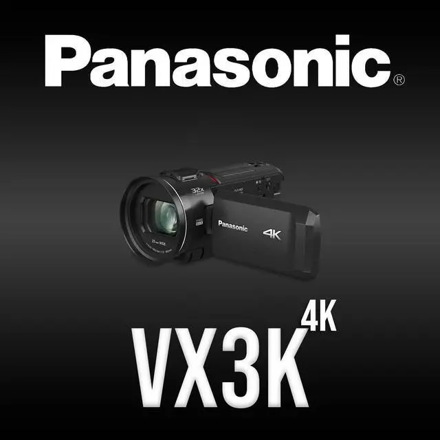 Alt view image 7 of 7 - Panasonic VX3 Camcorder with 4K Image Quality, F1.8 Lens, and Ergonomic Design (Black) Bundle with DSLR Camera Bag (Amber) and 128GB SDXC Canvas Go Plus 170MBPS Read Memory Card (3 Items)