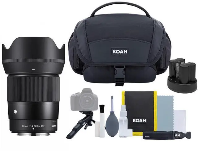 Main image of Sigma 23mm F1.4 DC DN Contemporary Mirrorless Lens for Fujifilm X Mount Cameras - Precision Photography and Smooth Focusing Bundle with Camera Bag and Accessories (3 Items)