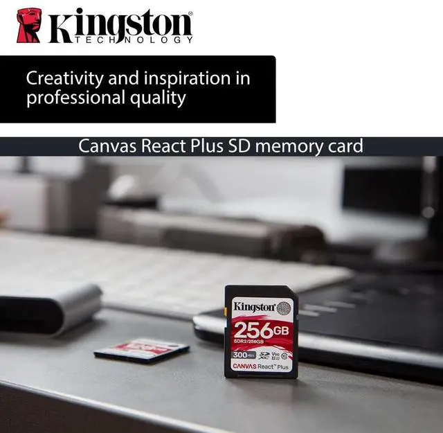 Alt view image 2 of 7 - Kingston Canvas React Plus 64GB U3 V90 SD Card (2-Pack) Bundle with Focus All-In-One High Speed Card Reader (3 Items)