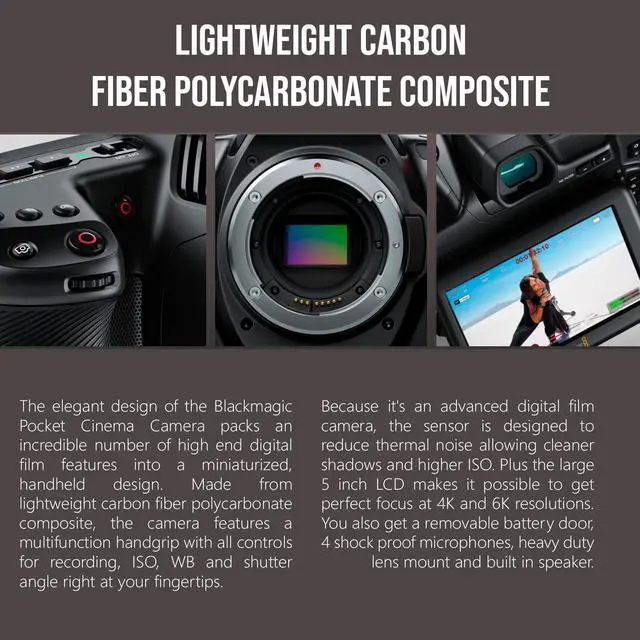 Alt view image 11 of 20 - Blackmagic Pocket Cinema Camera 4K