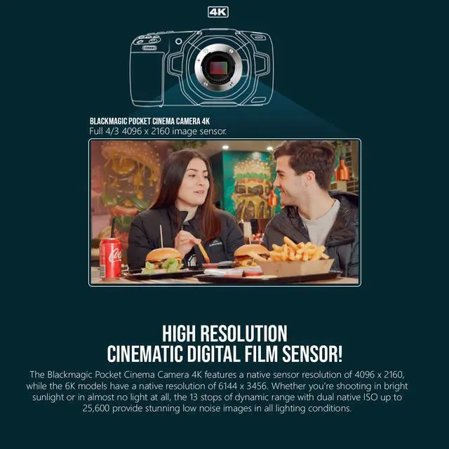 Alt view image 12 of 20 - Blackmagic Pocket Cinema Camera 4K