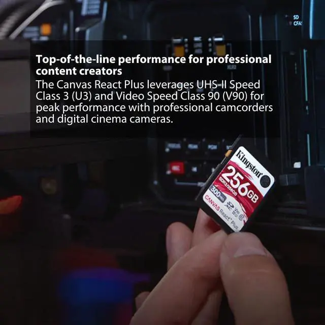 Alt view image 6 of 7 - Kingston Canvas React Plus 64GB U3 V90 SD Card (2-Pack) Bundle with Focus All-In-One High Speed Card Reader (3 Items)