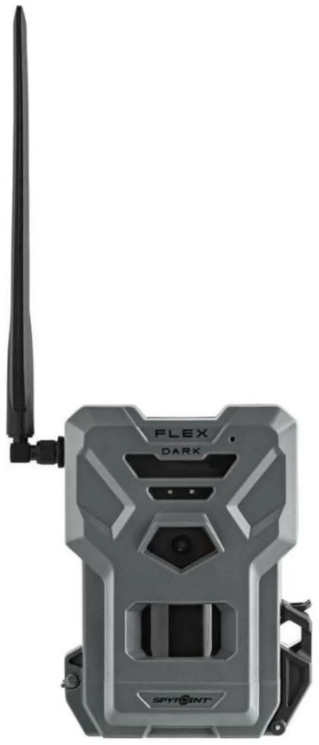Main image of SPYPOINT FLEX-DARK GPS-Enabled Cellular Trail Camera with Dual-SIM Connectivity, 40MP Photos, 1080p Videos with Sound, and 4 LEDs (Gray)