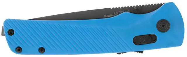 Alt view image 5 of 6 - SOG Flash AT Daily Carry Assisted Thumb Stud Opening Pocket Knife with 3.5-Inch Cryo D2 Steel Blade, Ambidextrous AT-XR Lock, and Ergonomic Handle (Civic Cyan)