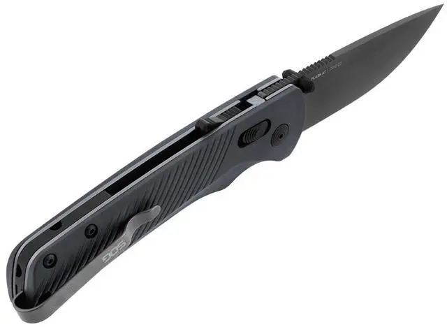 Alt view image 4 of 6 - SOG Flash AT Daily Carry Straight Folding Knife with 3.5-Inch Cryo D2 Steel Blade, Ambidextrous AT-XR Lock, and Ergonomic Handle (Urban Gray)