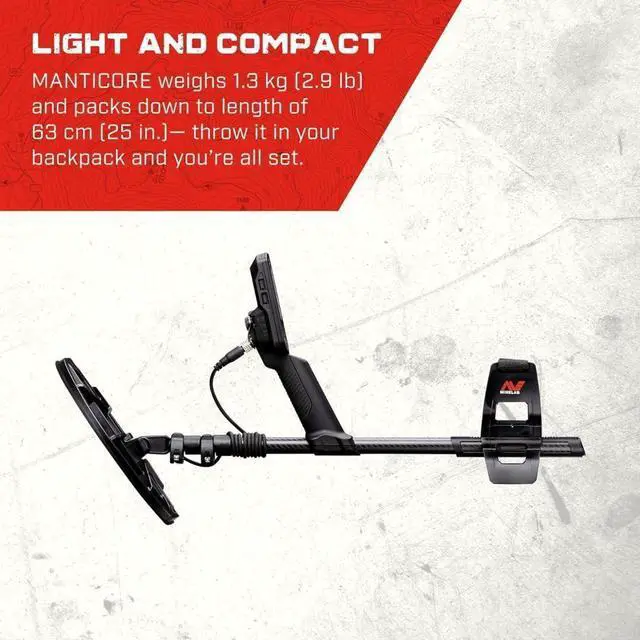 Alt view image 3 of 7 - Minelab Manticore High-Power Multi-IQ Plus Waterproof Metal Detector with Advanced Target ID (11-Inch Double-D Coil Included)