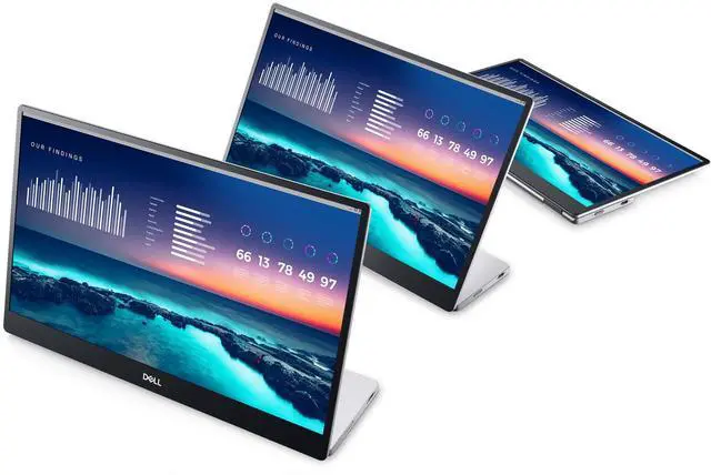 Alt view image 5 of 5 - Dell 14-Inch FHD LED Portable Monitor with Dual-Screen Productivity, In-Plane Switching, USB-C Connectivity, Low Blue Light, and Display Manager Software