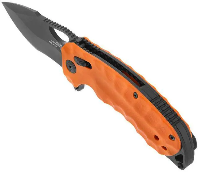 Alt view image 3 of 7 - SOG Kiki XR LTE 3.02-Inch CTS XHP Steel Corrosion Resistant Blade Orange G10 Handle Folding Knife with XR Lock and Pocket Reversible Clip