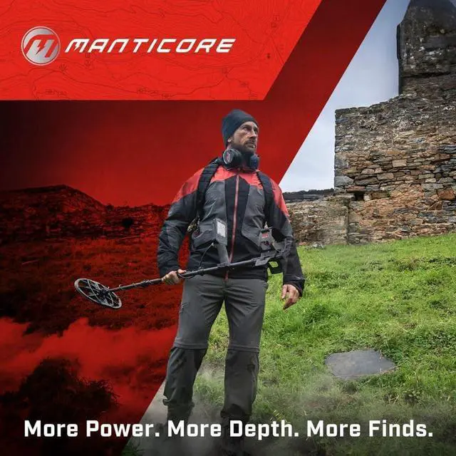 Alt view image 6 of 7 - Minelab Manticore High-Power Multi-IQ Plus Waterproof Metal Detector with Advanced Target ID (11-Inch Double-D Coil Included)
