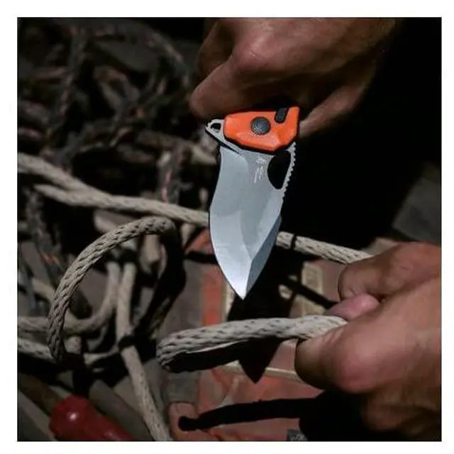 Alt view image 7 of 7 - SOG Kiki XR LTE 3.02-Inch CTS XHP Steel Corrosion Resistant Blade Orange G10 Handle Folding Knife with XR Lock and Pocket Reversible Clip