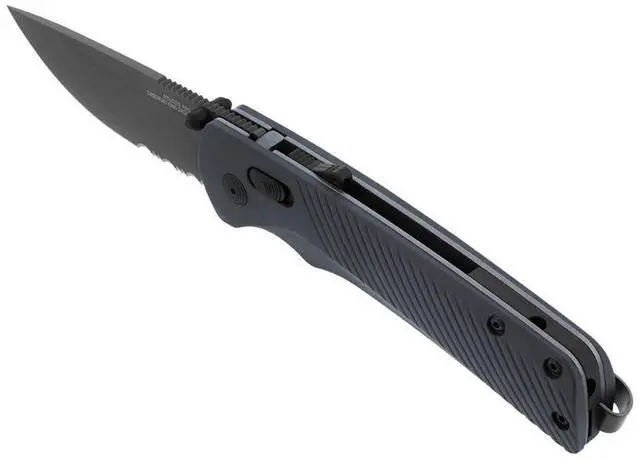 Alt view image 3 of 7 - SOG Flash AT Daily Carry Serrated Pocket Folding Knife with 3.5-Inch D2 Steel Blade, Ambidextrous AT-XR Lock, and Ergonomic Handle (Urban Gray)