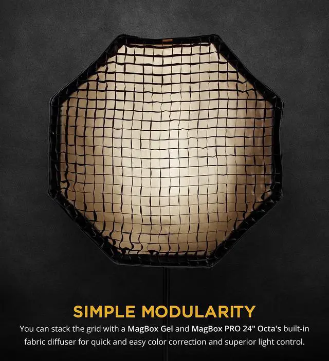 Alt view image 5 of 12 - MagMod MagBox PRO 24" Octa Grid - Control and Focus Your Light Efficiently