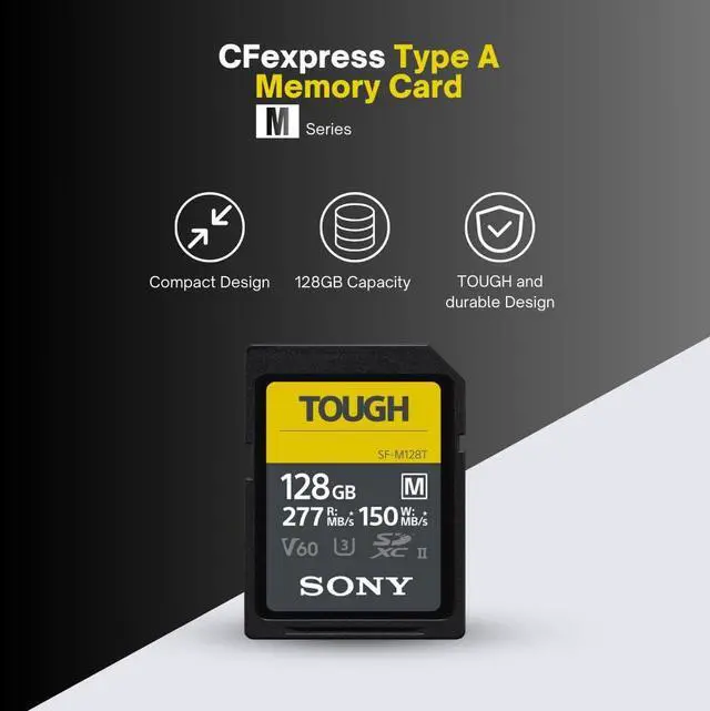Alt view image 2 of 6 - Sony 128GB SF-M Series High-Speed Tough SD Card (2-Pack) Bundle with Sony UHS-II USB 3.1 SD Card Reader (3 Items)