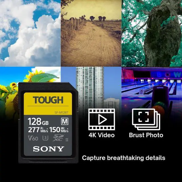 Alt view image 5 of 6 - Sony 128GB SF-M Series High-Speed Tough SD Card (2-Pack) Bundle with Sony UHS-II USB 3.1 SD Card Reader (3 Items)
