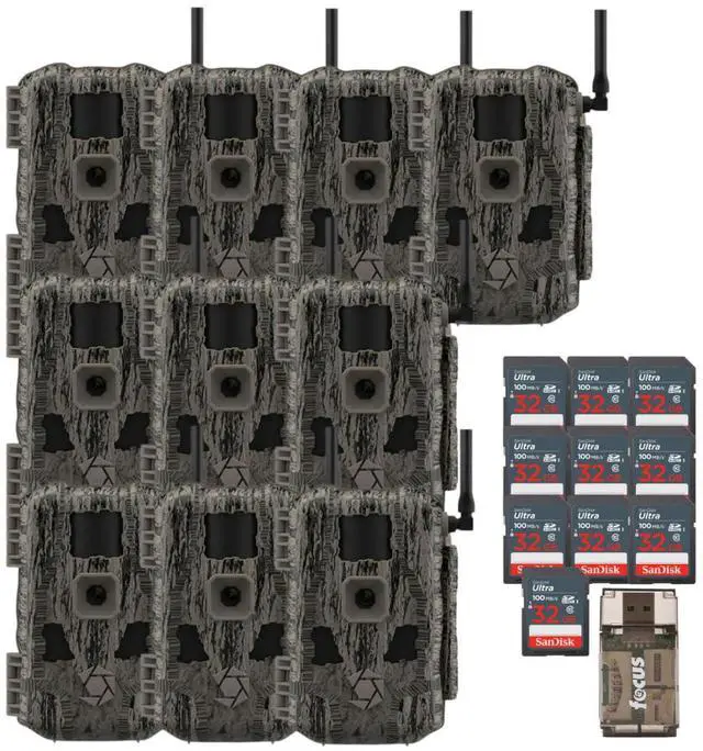Main image of Stealth Cam Fusion MAX 2.0 36MP Cellular Wireless Trail Camera (10-Pack) Bundle with 32 GB Memory Card and Card Reader