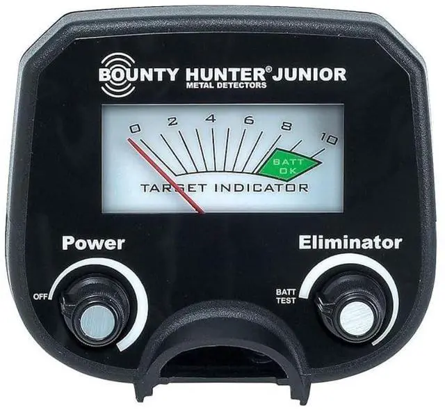 Alt view image 3 of 7 - Bounty Hunter Junior Lightweight Metal Detector with 6.5-Inch Weather Resistant Coil, Ergonomic Design, and Comfortable Handle for Children (Black)